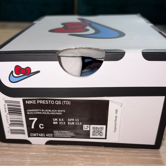 Nike Presto QS 7(TD) Hello Kitty Blue Kids Sneakers - Picture 3 of 11